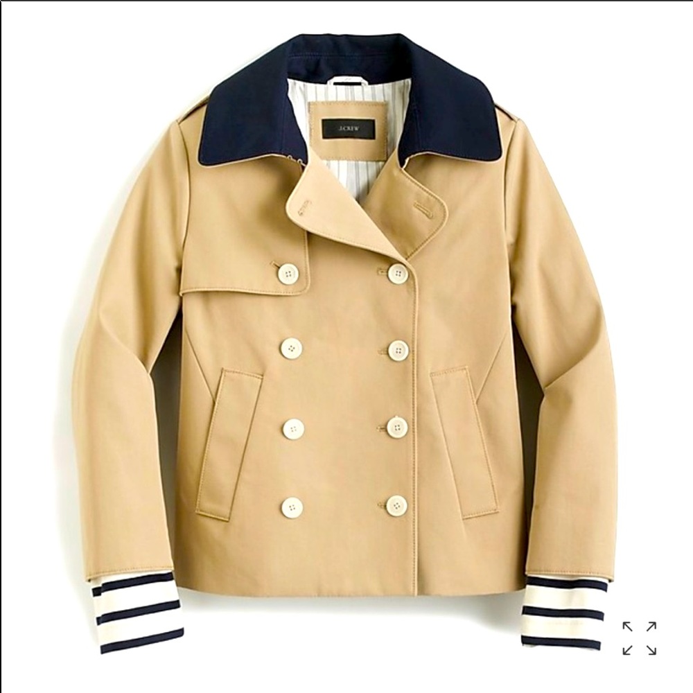 J. Crew Cropped Trench Coat Size 0